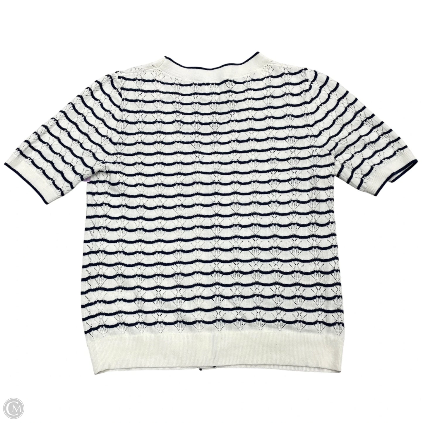 Cardigan By J. Crew In Blue & White, Size: S