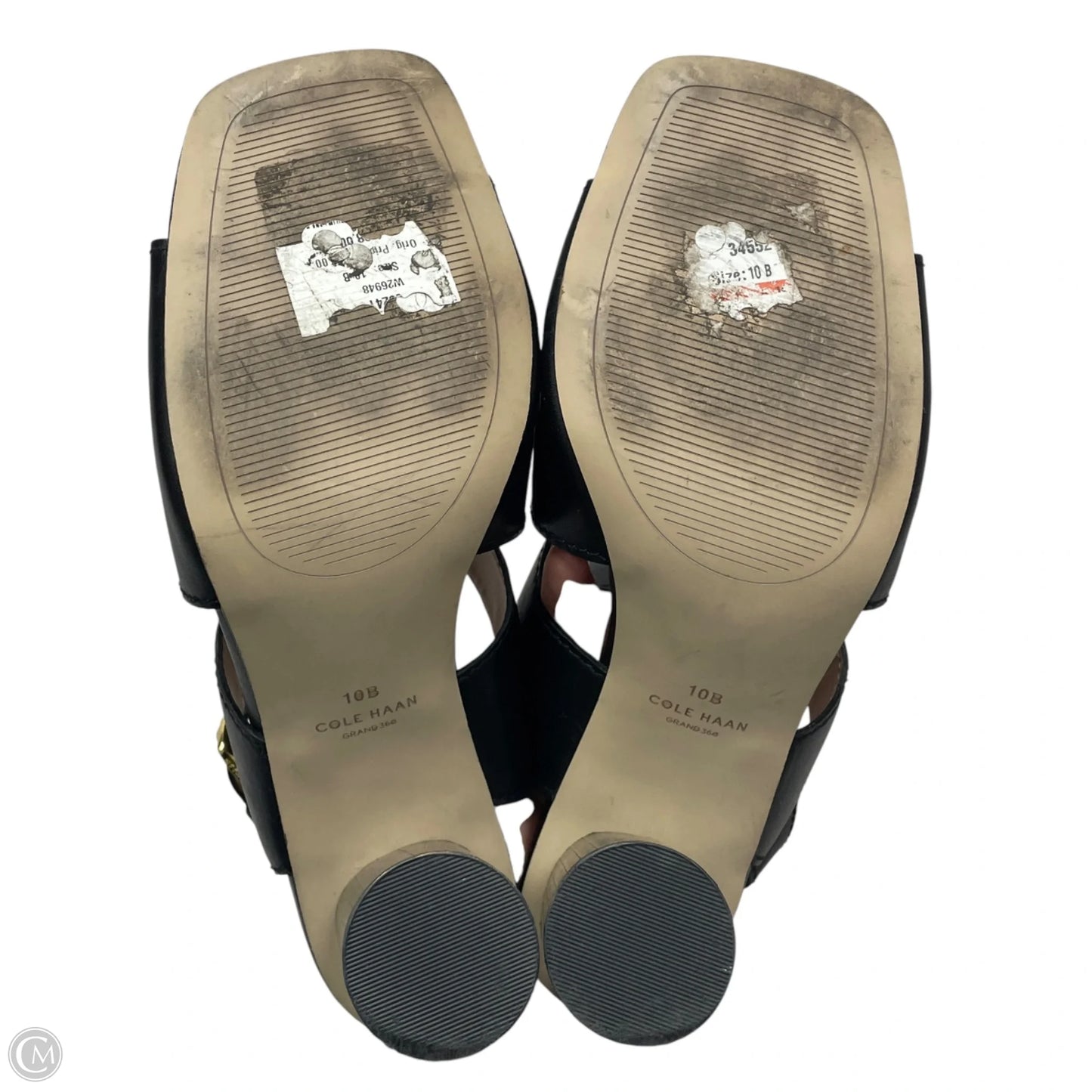 Sandals Heels Block By Cole-haan In Black, Size: 10
