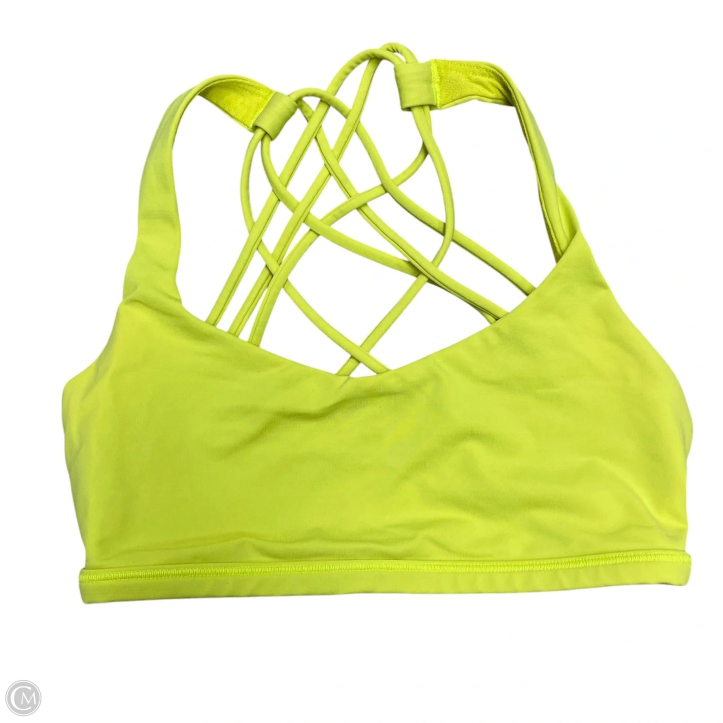 Athletic Bra By Lululemon In Yellow, Size: Xs