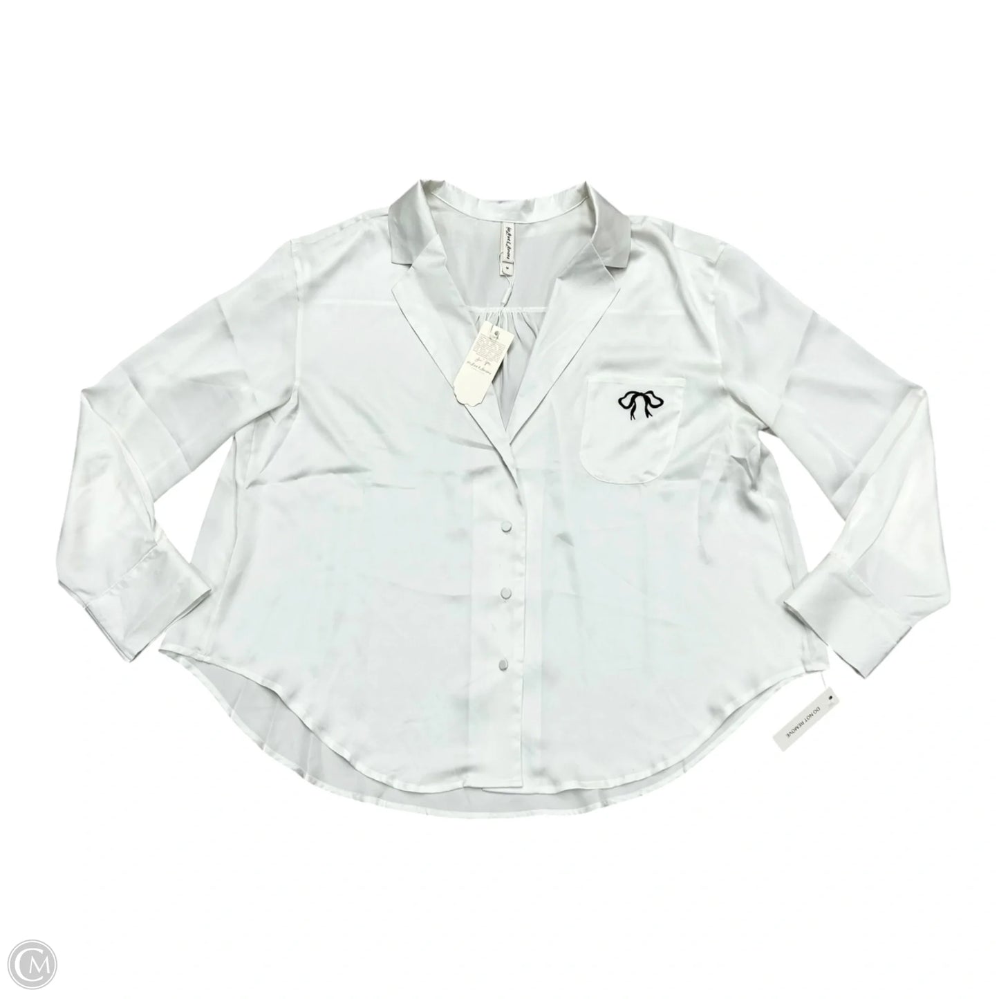 Blouse Long Sleeve By For Love & Lemons In White, Size: M