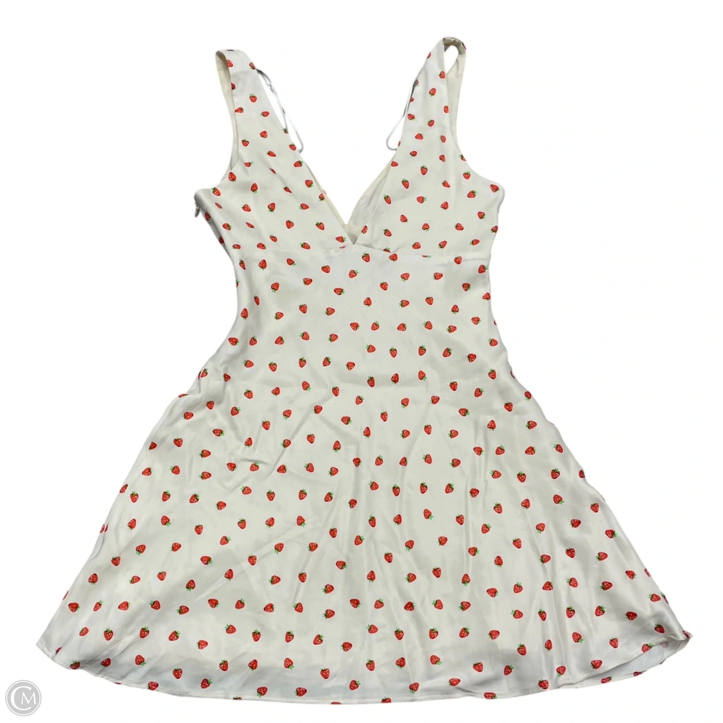 Dress Casual Short By Zara In Cream & Red, Size: Xs