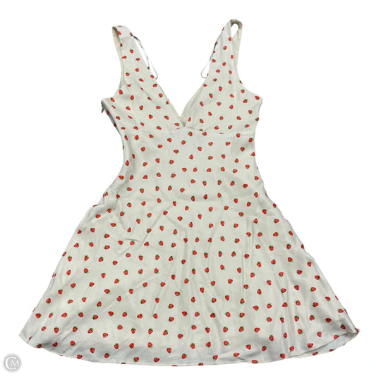 Dress Casual Short By Zara In Cream & Red, Size: Xs