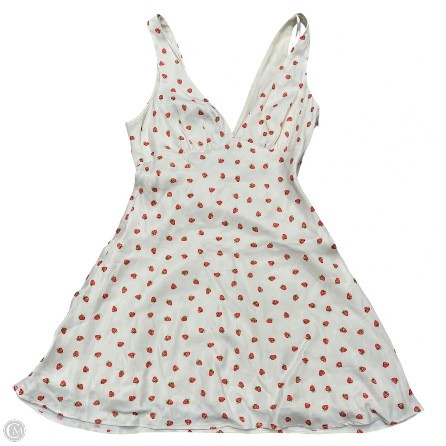 Dress Casual Short By Zara In Cream & Red, Size: Xs