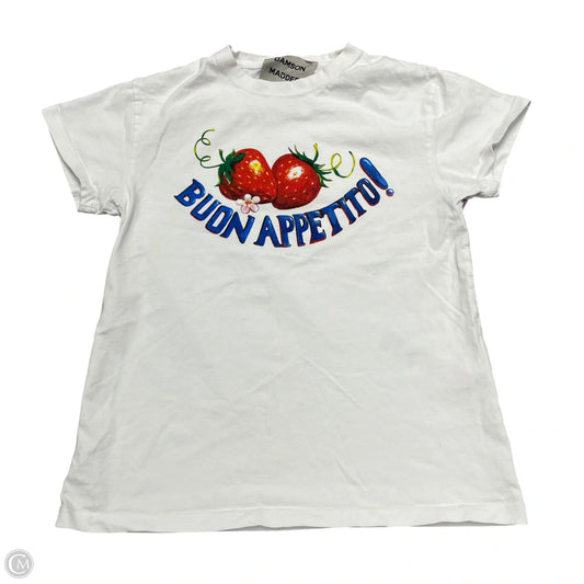 Top Short Sleeve By Damson Madder In White, Size: S