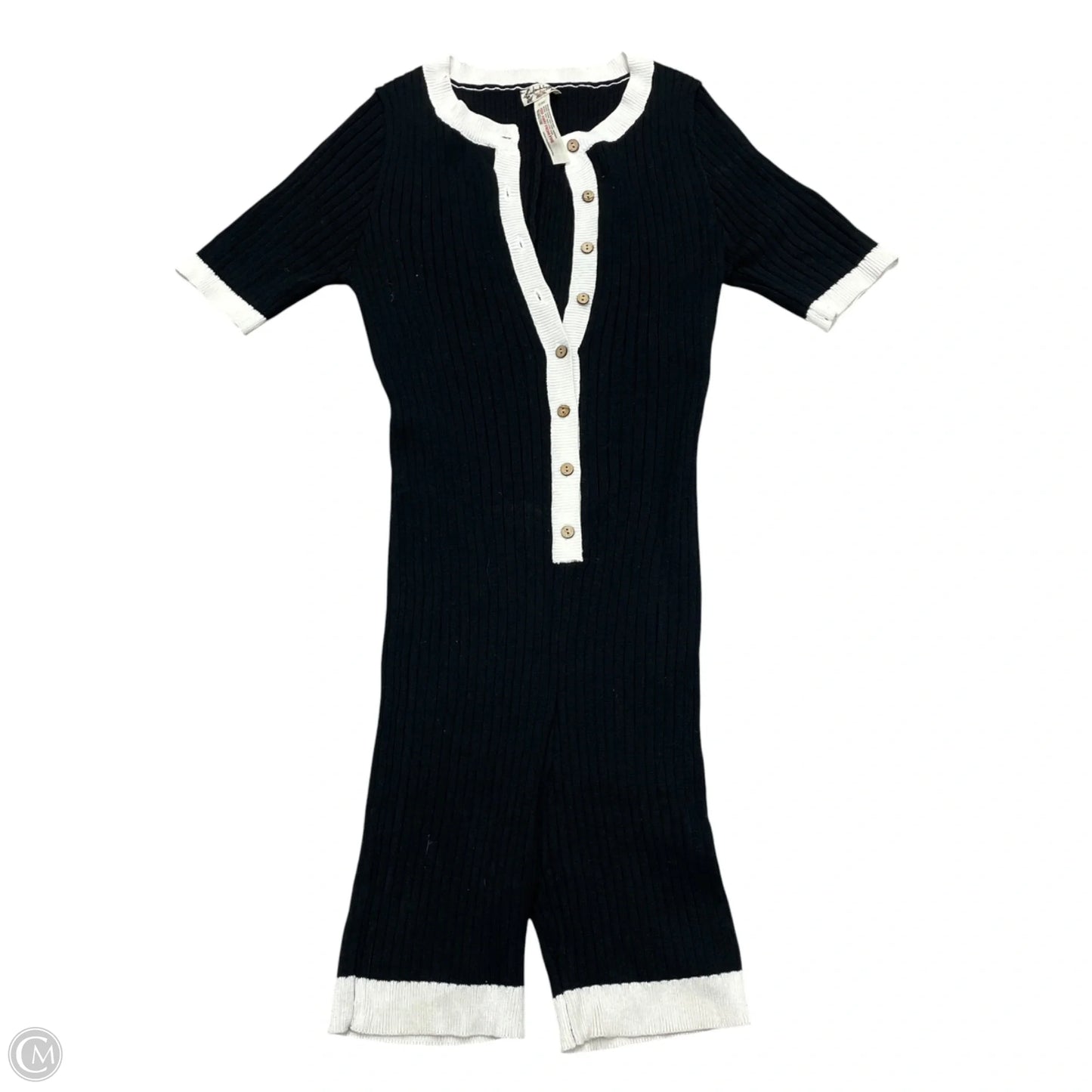 Romper By Free People In Black & White, Size: Xs