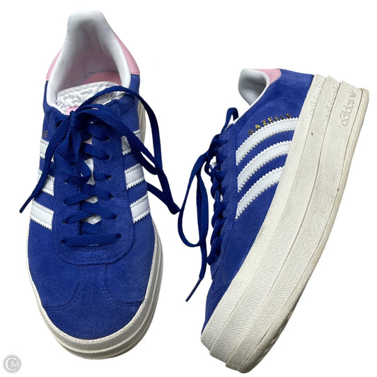 Shoes Sneakers Platform By Adidas In Blue & White, Size: 5.5