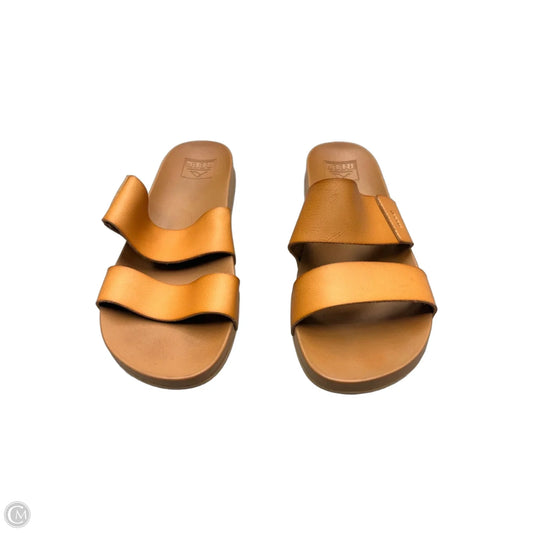 Sandals Flats By Reef In Orange & Tan, Size: 8
