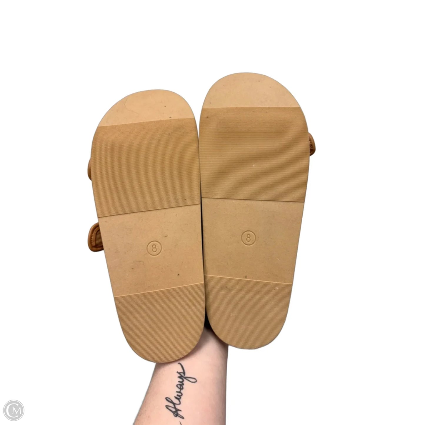 Sandals Flats By Universal Thread In Tan, Size: 8
