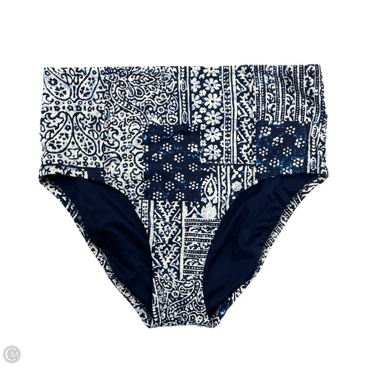 Swimsuit Bottom By Lands End In Blue & White, Size: M