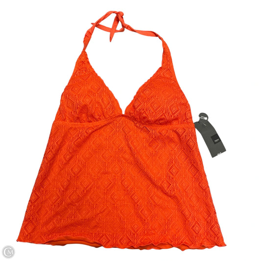Swimsuit Top By Mossimo In Orange, Size: L