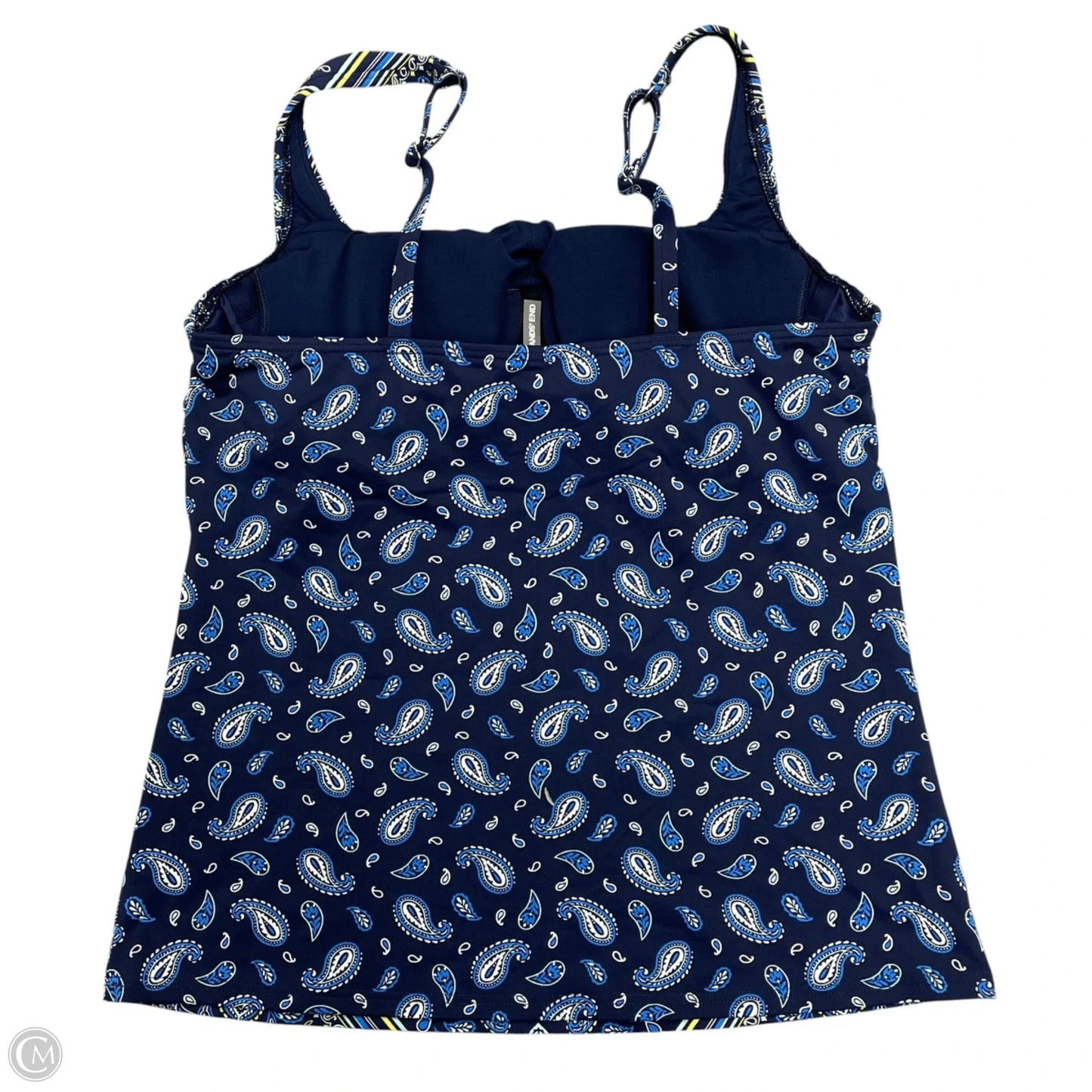 Swimsuit Top By Lands End In Blue & White, Size: M