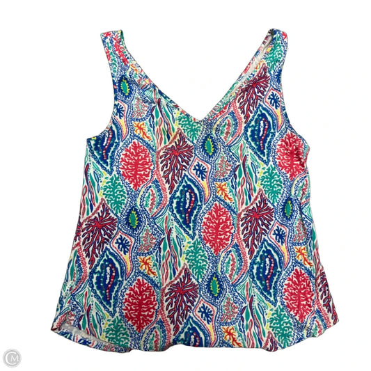 Top Sleeveless Designer By Lilly Pulitzer In Blue & Red, Size: L