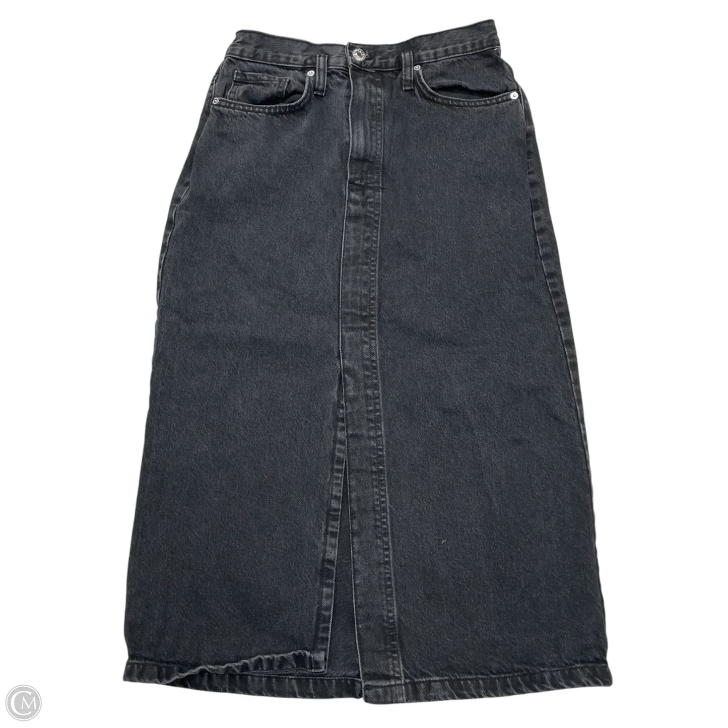 Skirt Maxi By Mng In Black Denim, Size: S