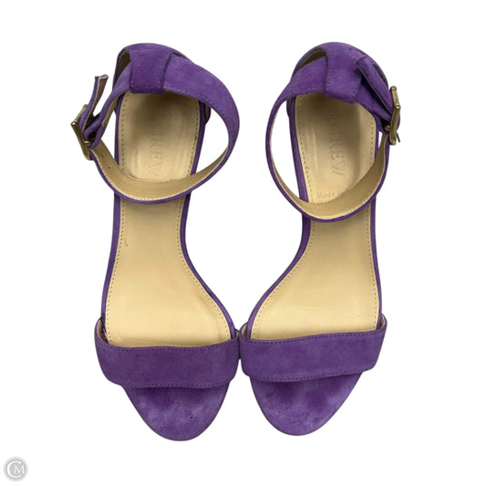 Sandals Heels Wedge By J. Crew In Purple, Size: 5