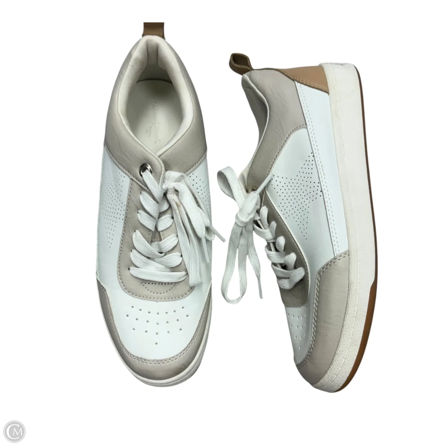 Shoes Sneakers By Universal Thread In Tan & White, Size: 8