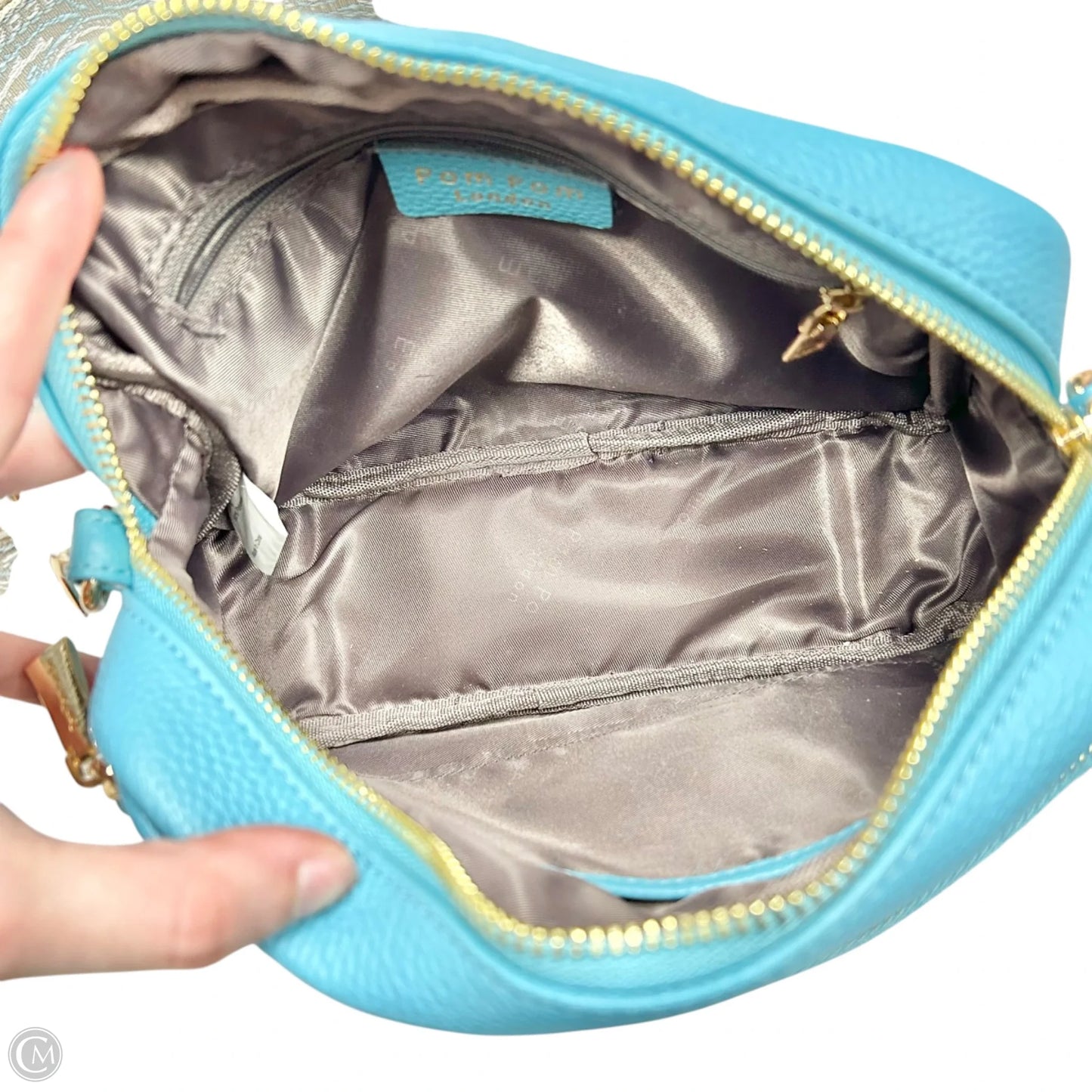Crossbody Leather By Pom Pom London, Size: Small