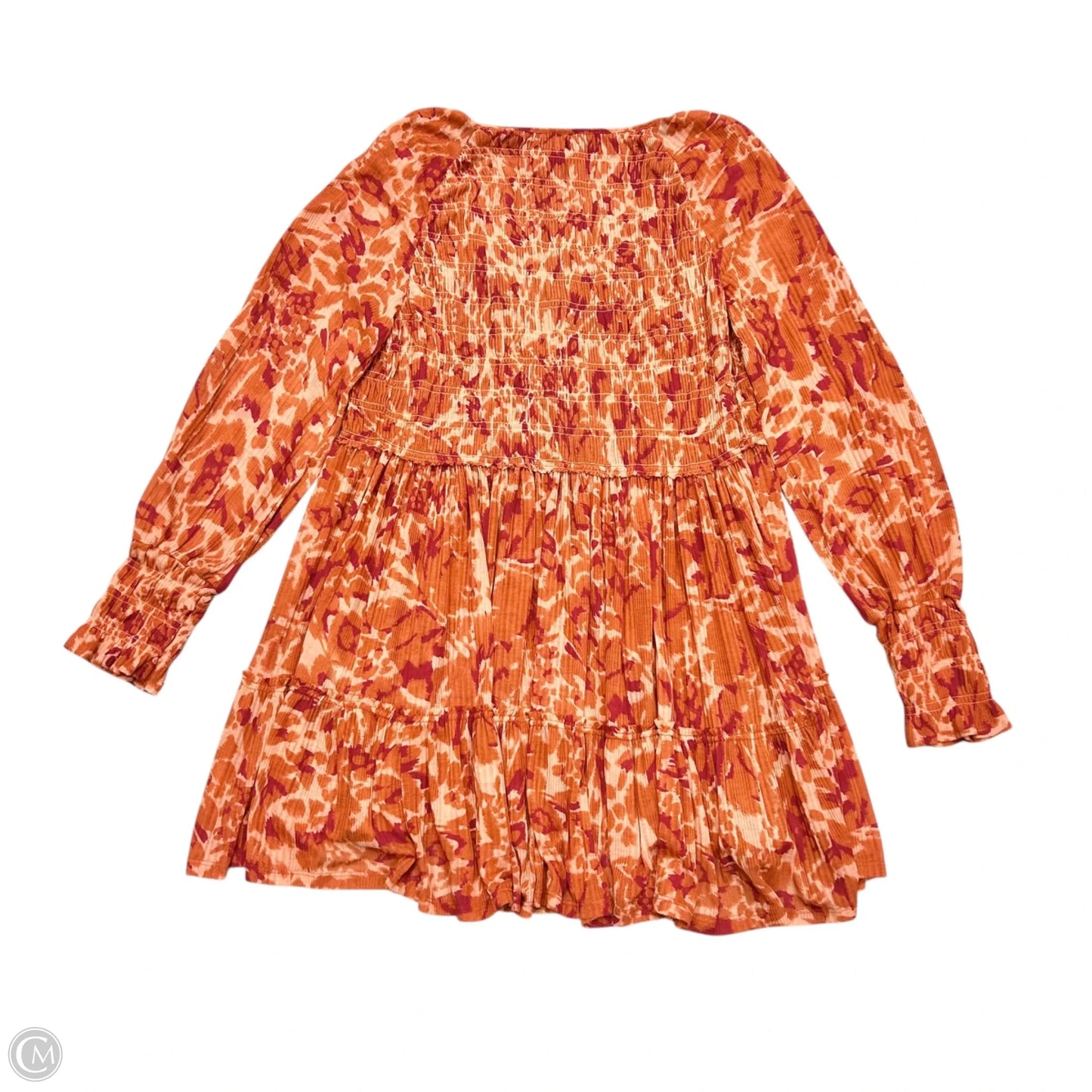 Tunic Long Sleeve By Free People In Orange, Size: L