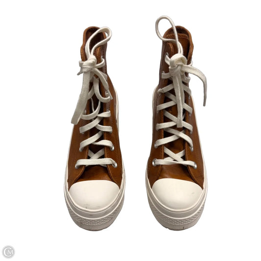 Shoes Heels Block By Converse In Brown & White, Size: 6.5