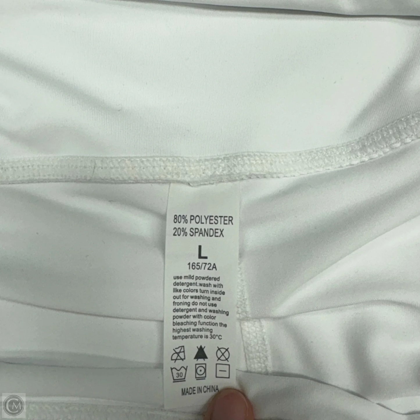 Athletic Skort In White, Size: L