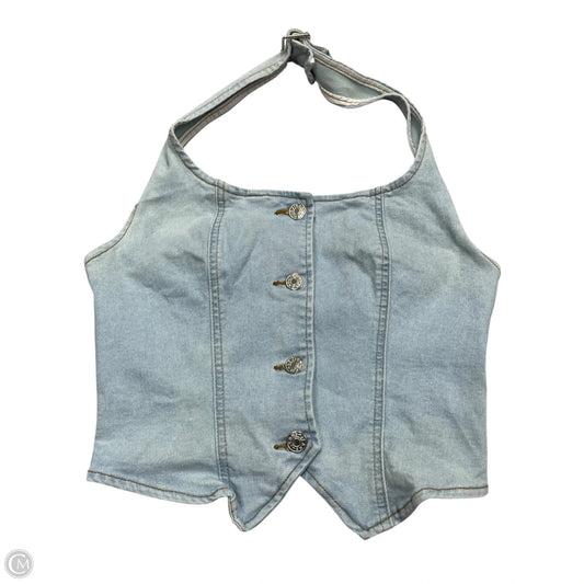 Vest Other By Clothes Mentor In Blue Denim, Size: M