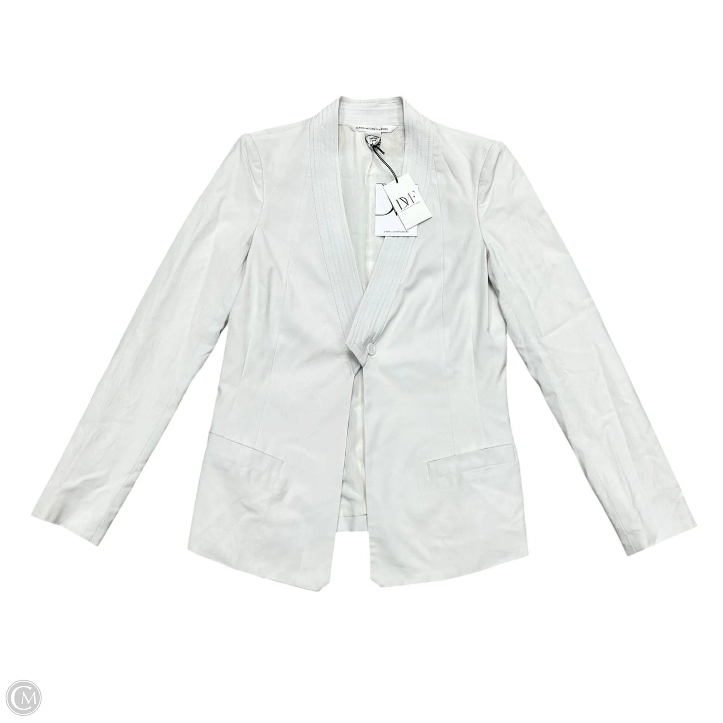 Jacket Designer By Diane Von Furstenberg In Ivory, Size: S