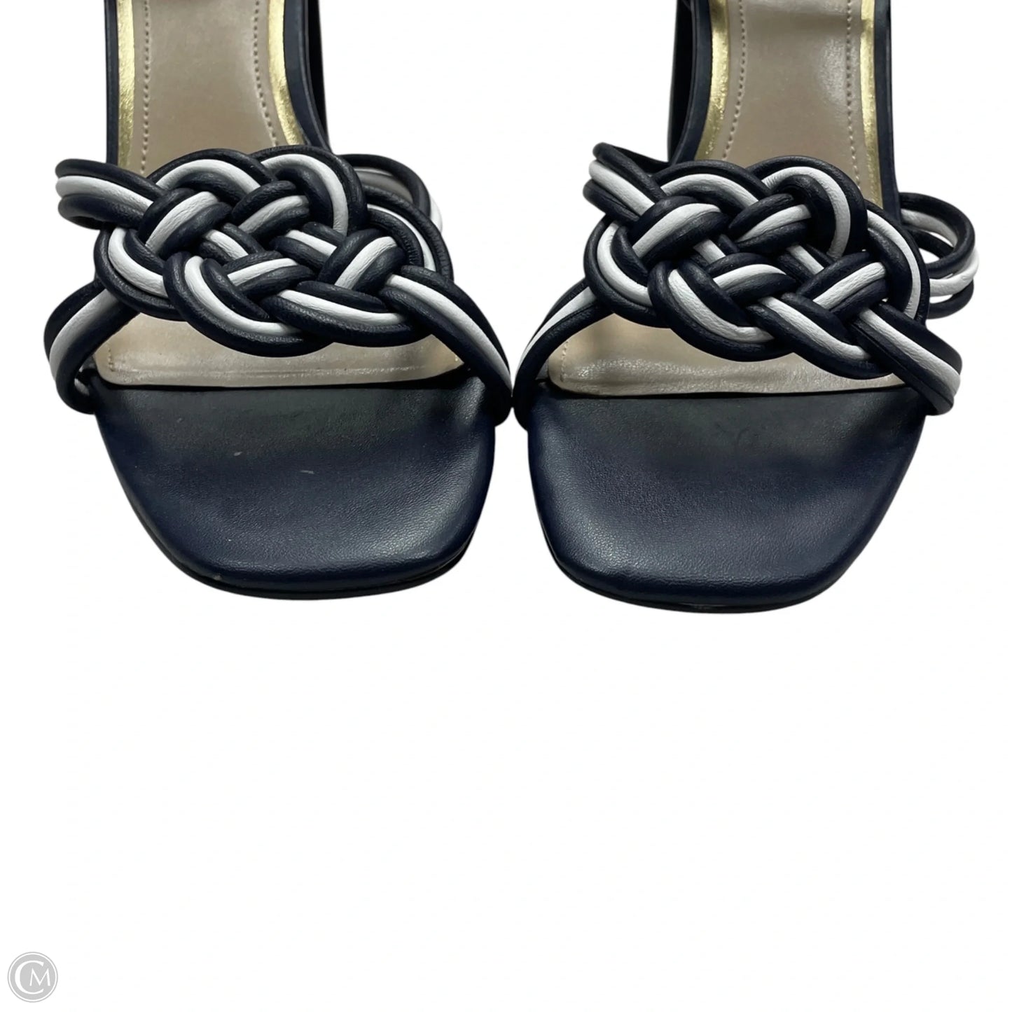 Sandals Heels Block By White House Black Market In Navy, Size: 8.5