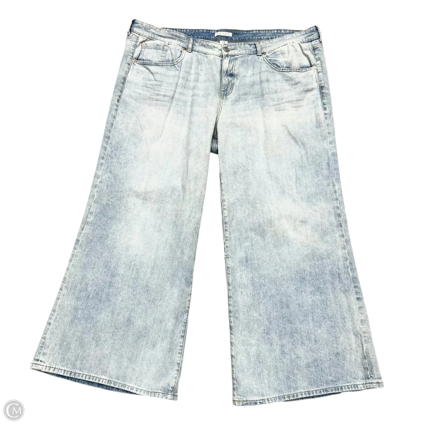 Jeans Wide Leg By Festi In Blue Denim, Size: 22