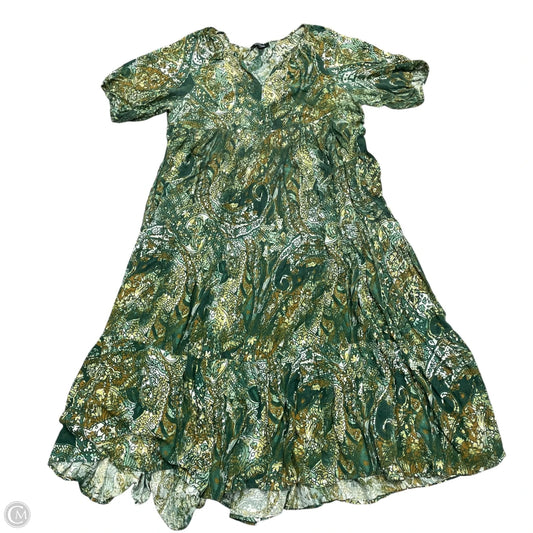 Dress Casual Maxi By Arna York In Green & Tan, Size: 4x