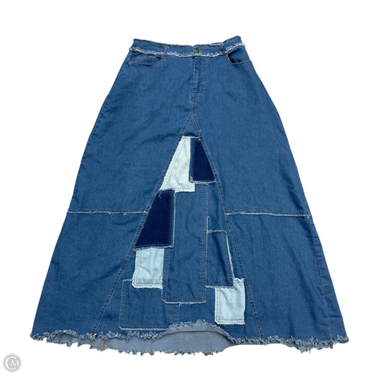 Skirt Maxi By Ashley Stewart In Blue Denim, Size: 12
