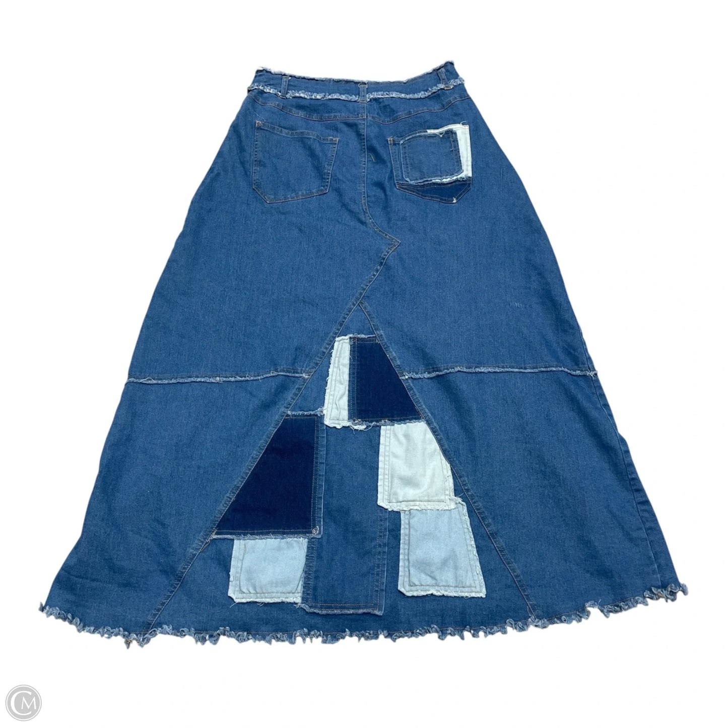 Skirt Maxi By Ashley Stewart In Blue Denim, Size: 12