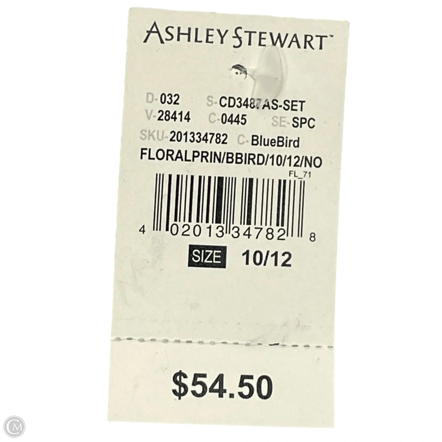 Shorts Set By Ashley Stewart In Blue & White, Size: M