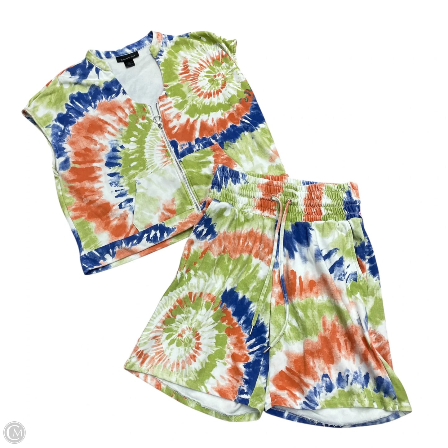 Shorts Set By Ashley Stewart In Tie Dye Print, Size: M