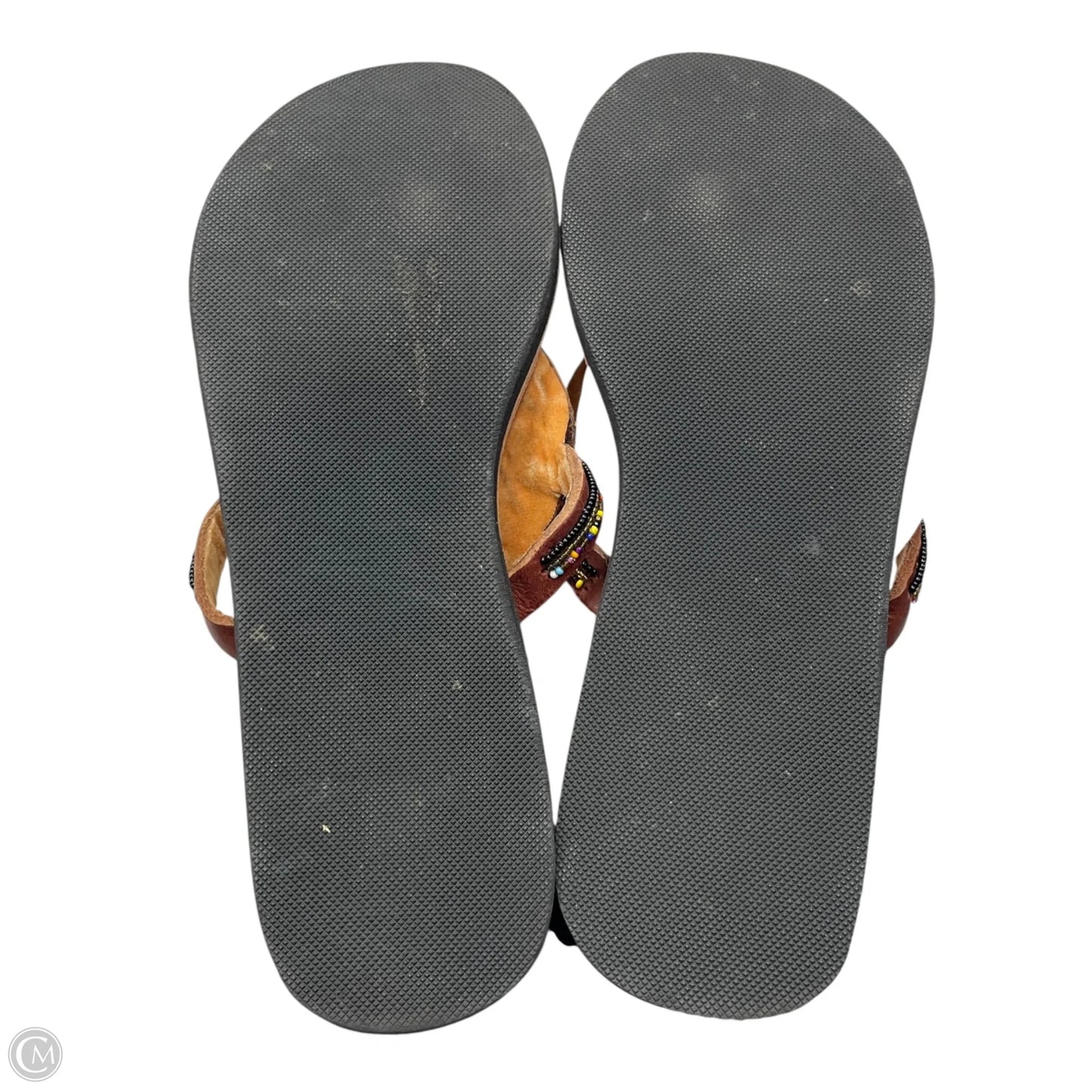 Sandals Flats In Brown, Size: 9.5