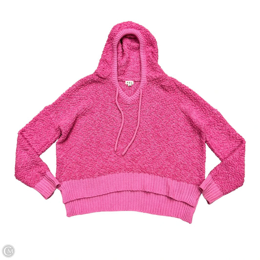 Sweatshirt Hoodie By Pol In Pink, Size: M