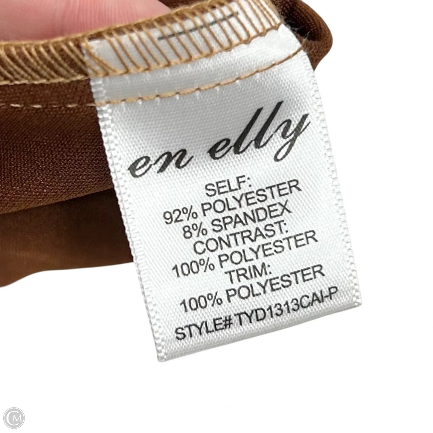 Top Short Sleeve By En Elly In Brown, Size: 3x