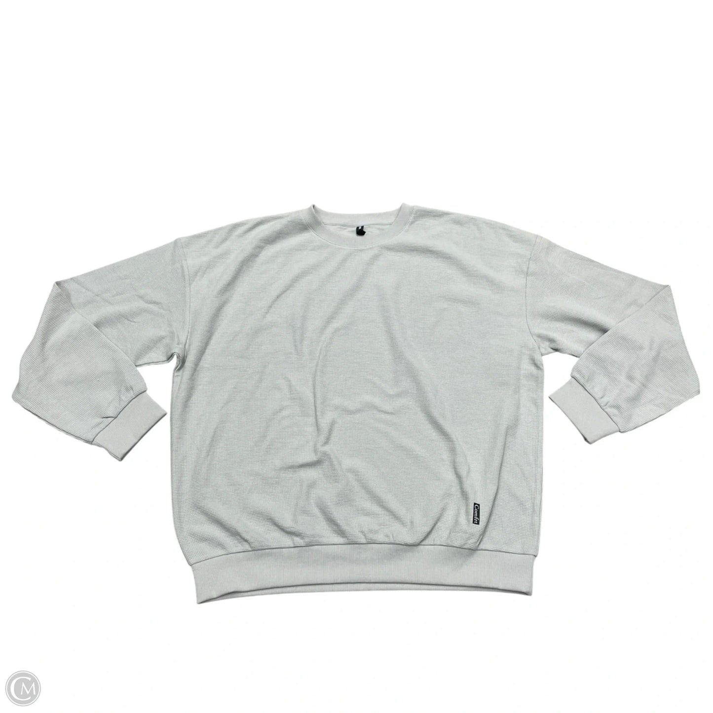 Top Long Sleeve By Comfrt In Grey, Size: 3x
