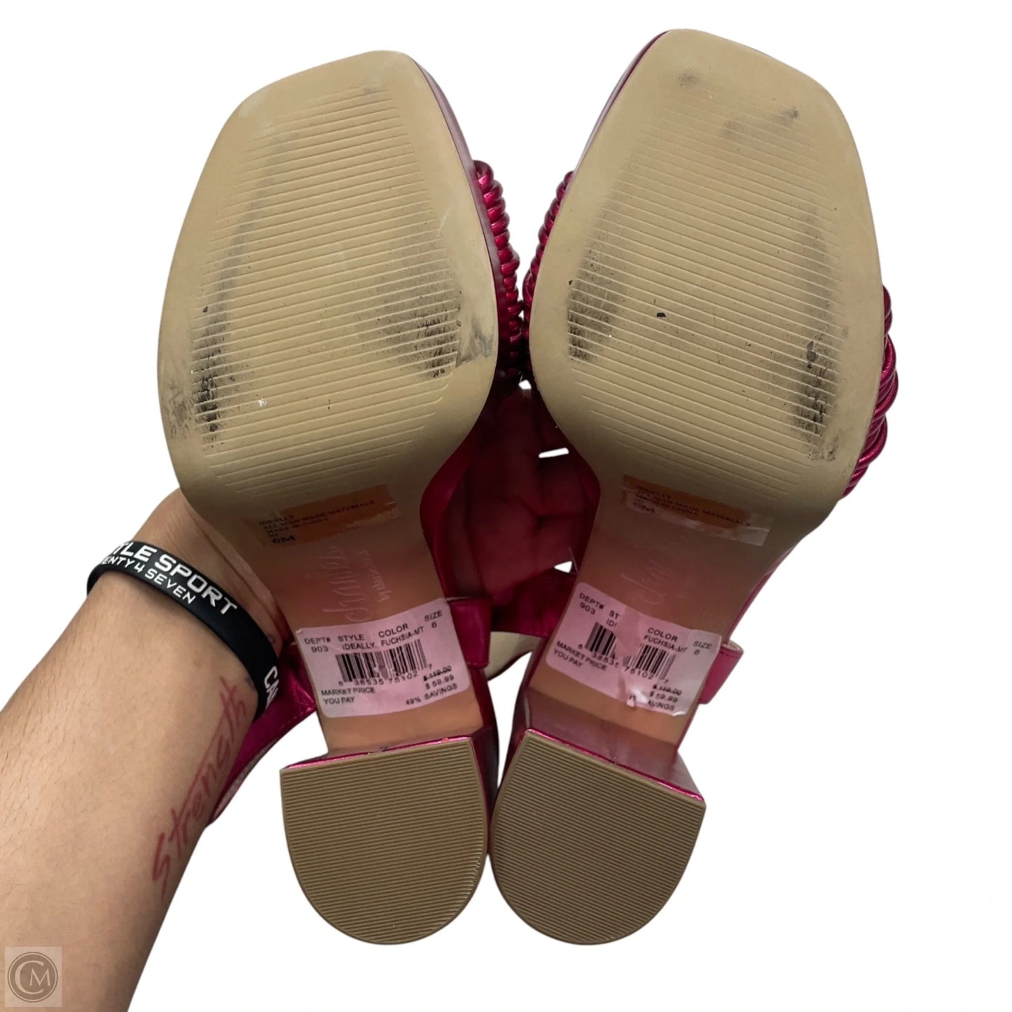Sandals Heels Block By Charles By Charles David In Pink, Size: 6