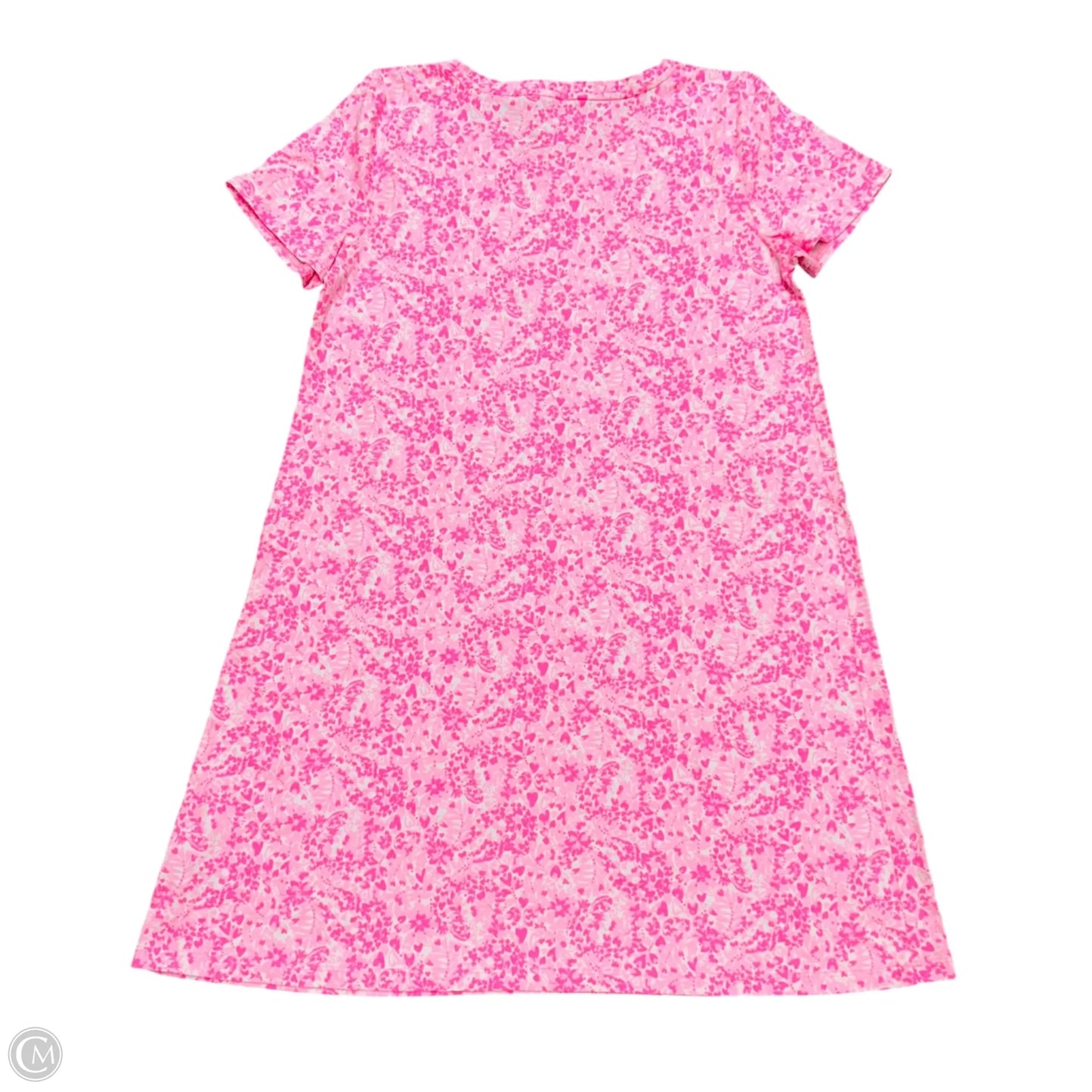 Dress Designer By Lilly Pulitzer In Pink & White, Size: L