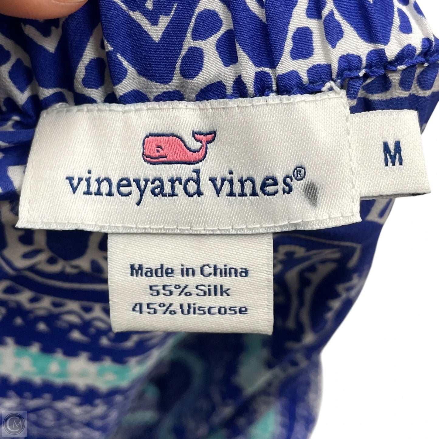 Dress Casual Maxi By Vineyard Vines In Blue & White, Size: M