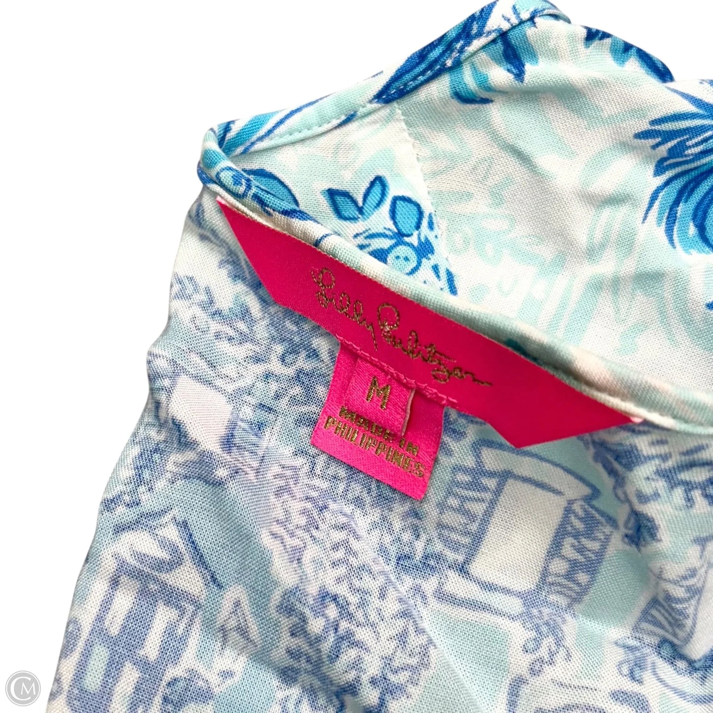 Dress Designer By Lilly Pulitzer In Blue & White, Size: M