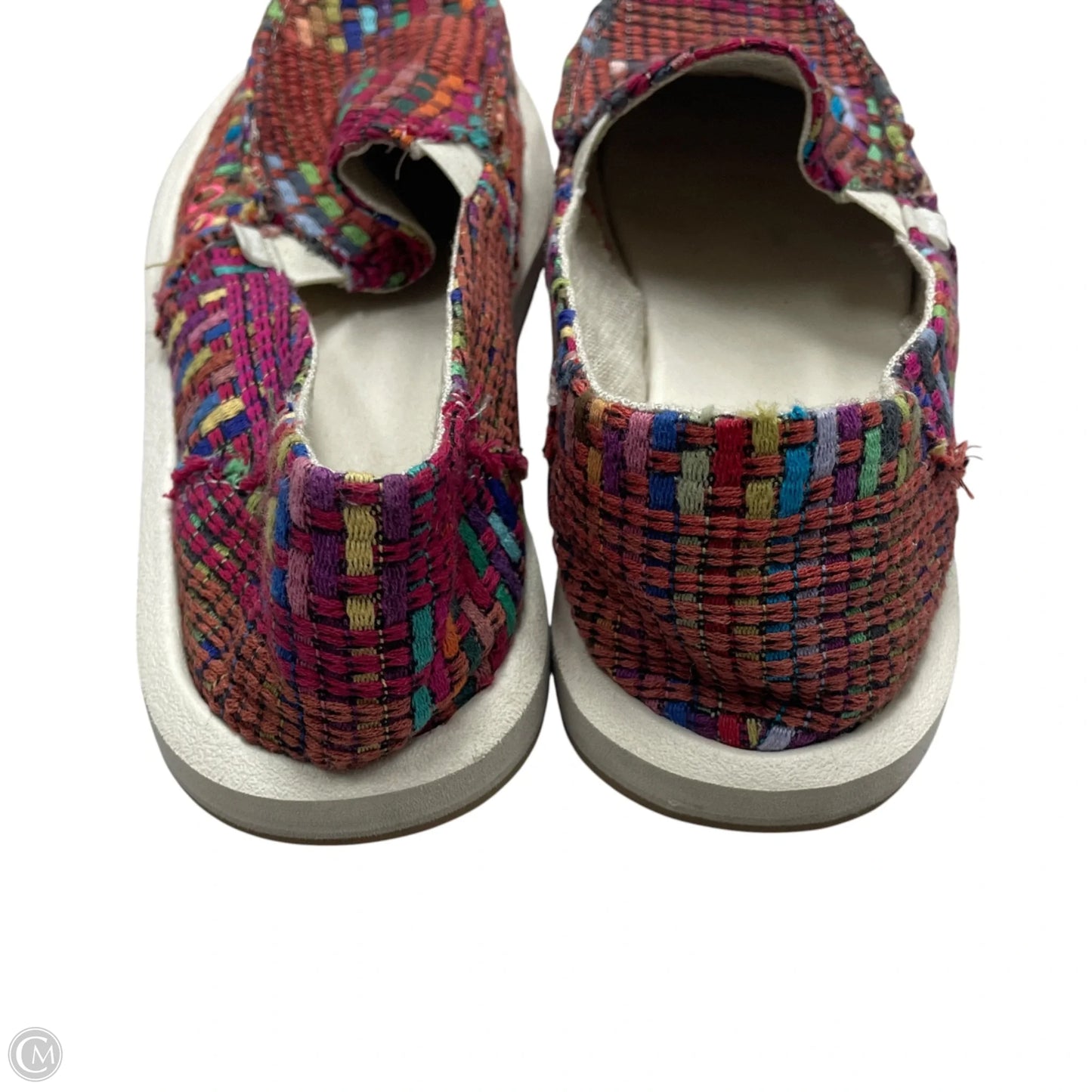 Shoes Flats By Sanuk In Rainbow Print, Size: 8