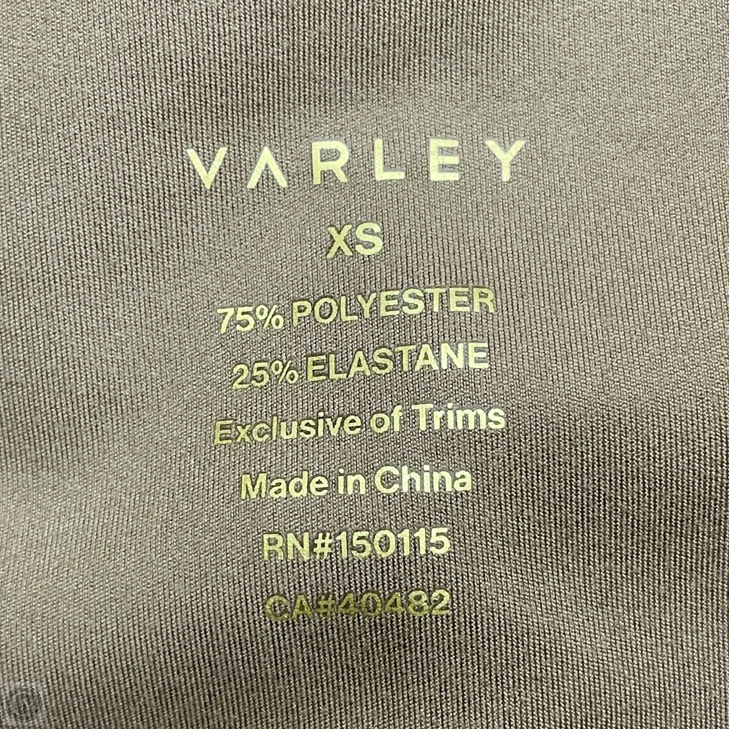 Athletic Leggings By Varley In Brown, Size: Xs