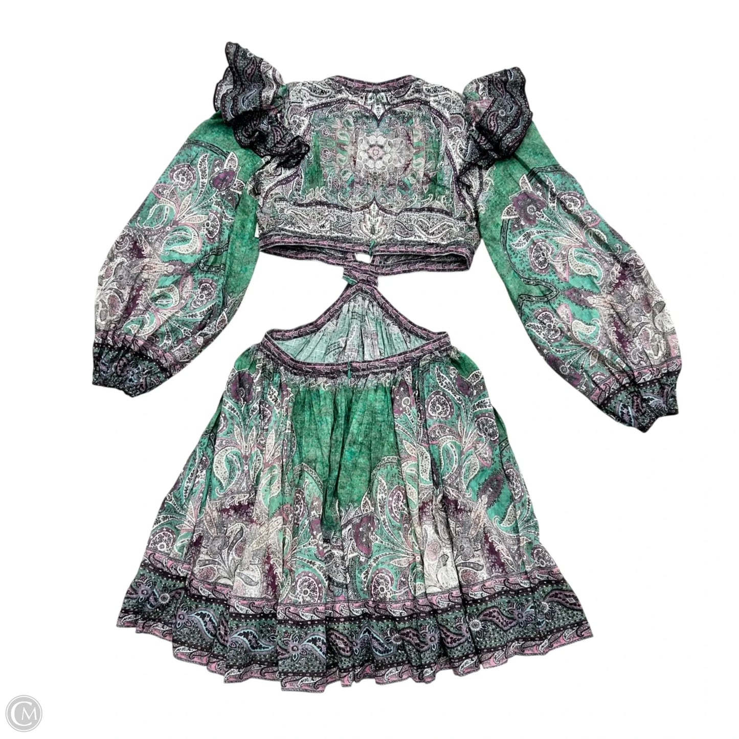 Dress Party Short By Zimmermann In Green & Purple, Size: Xs