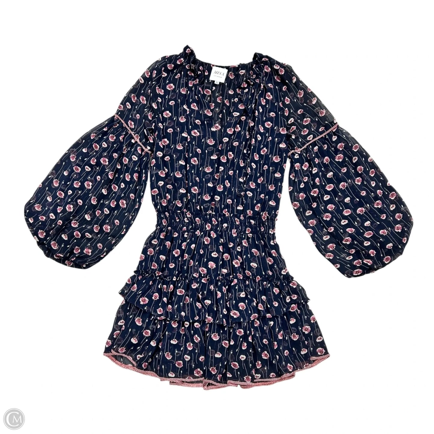 Dress Designer By Misa In Blue & Purple, Size: Xs