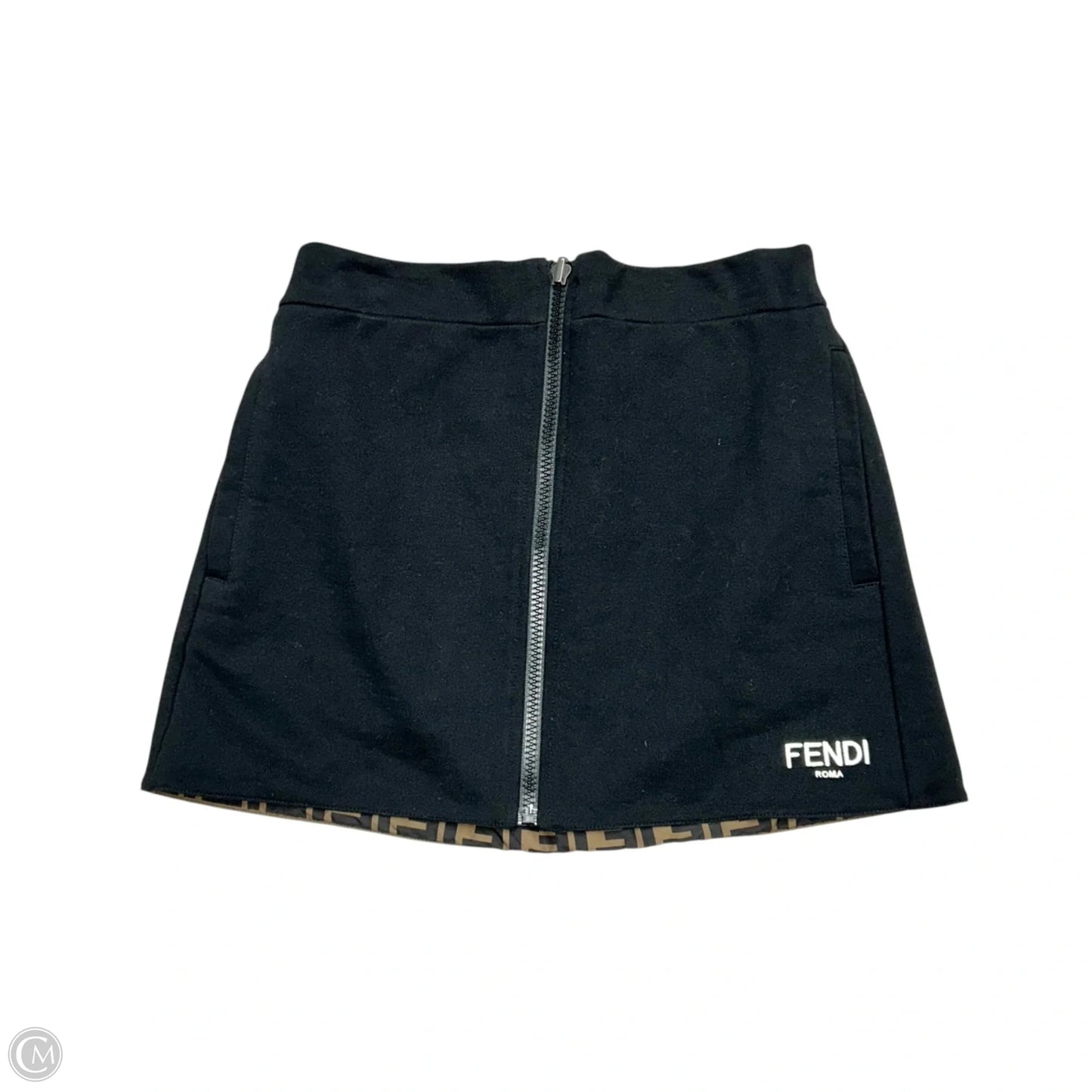 Skirt Luxury Designer By Fendi In Black & Brown, Size: Xs