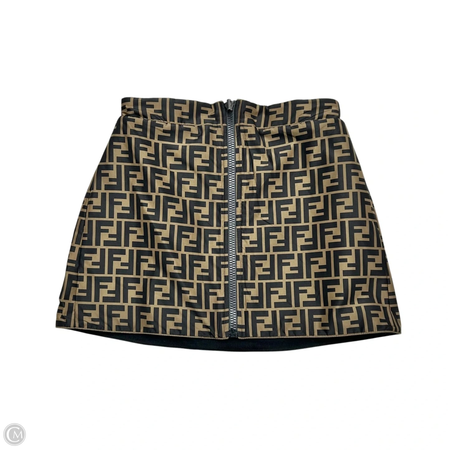 Skirt Luxury Designer By Fendi In Black & Brown, Size: Xs