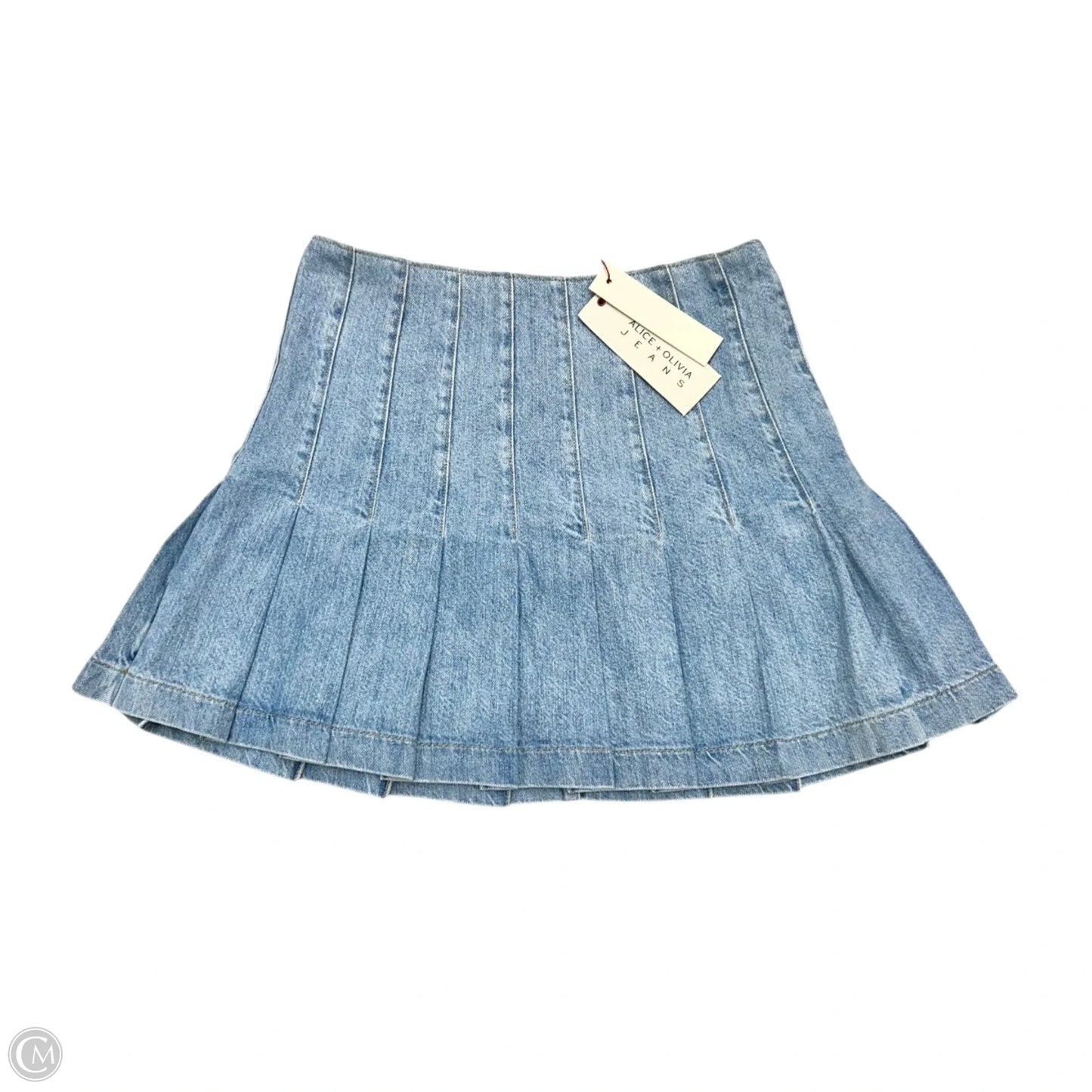 Skirt Designer By Alice + Olivia In Blue Denim, Size: 4