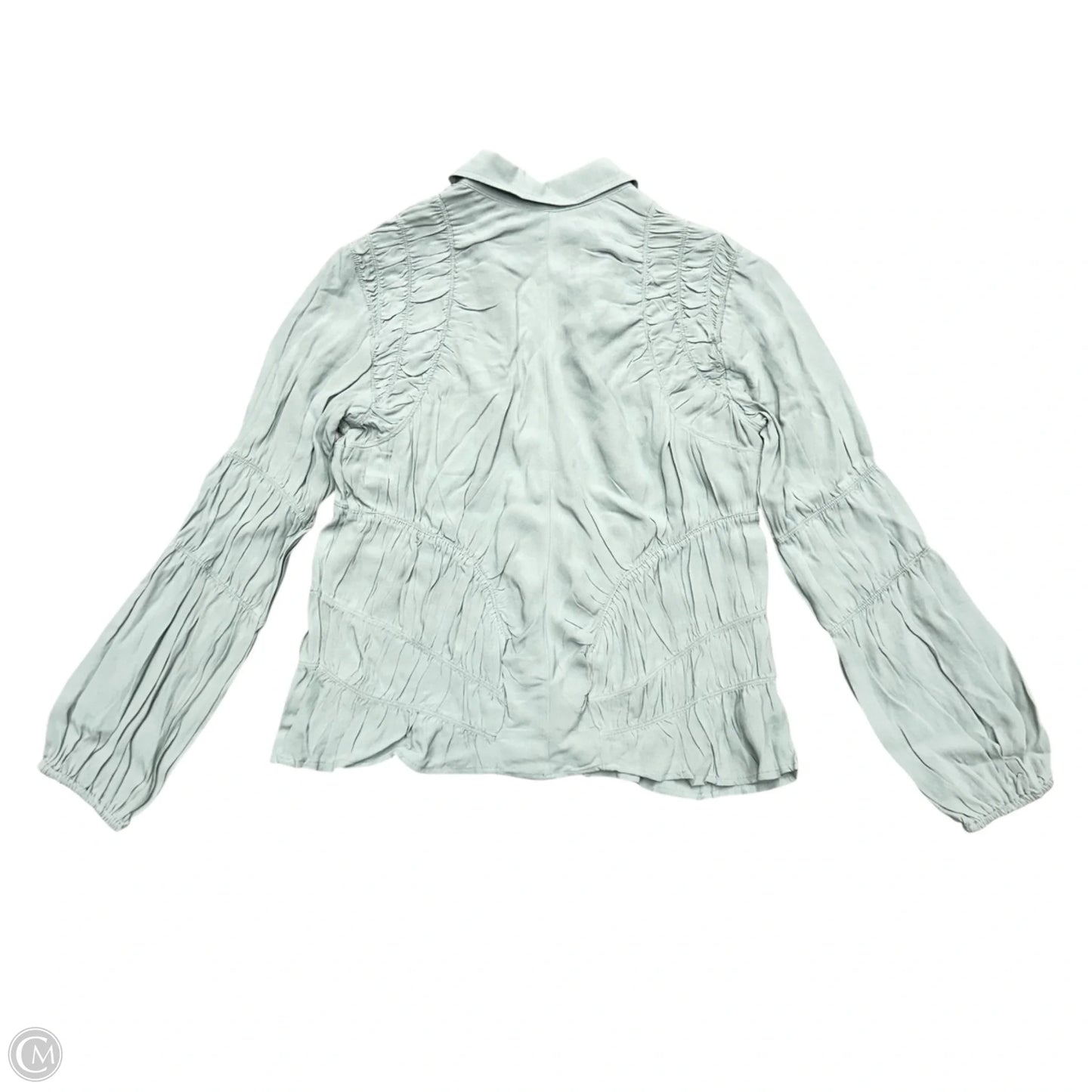 Blouse Long Sleeve By Anthropologie In Blue, Size: M