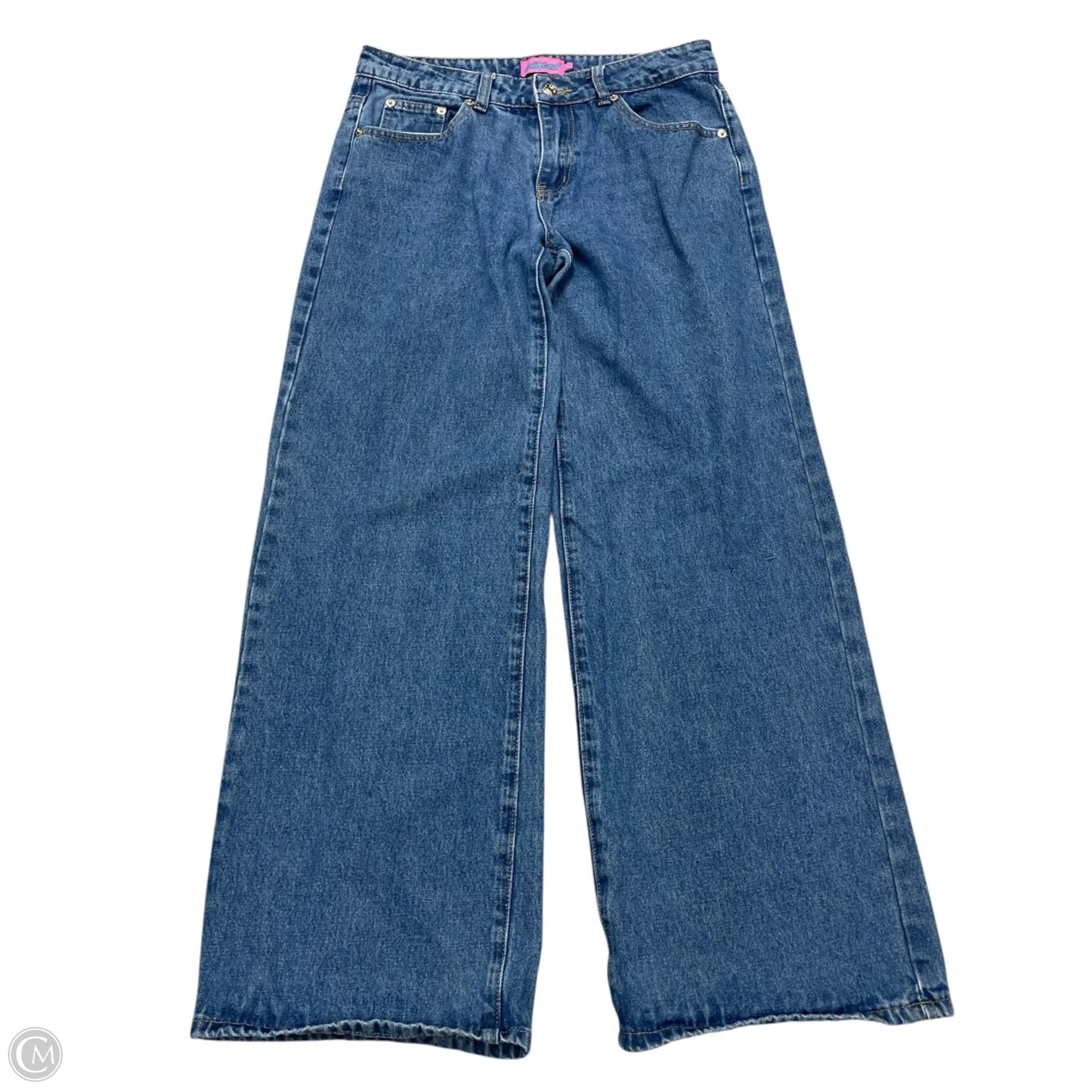 Jeans Wide Leg By Edikted In Blue Denim, Size: S