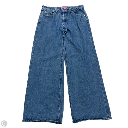 Jeans Wide Leg By Edikted In Blue Denim, Size: S